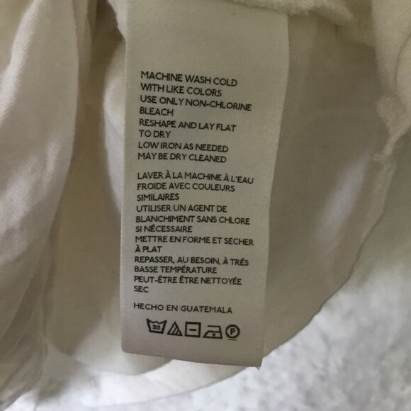 Anthropologie White Draped Short-Sleeve Crop T-Shirt - Picture 7 of 16